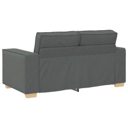 Ensemble de canapé 2 pcs avec coussins en tissu gris foncé 630042630042