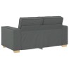Ensemble de canapé 2 pcs avec coussins en tissu gris foncé 630042630042