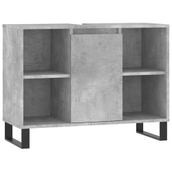 Armoire salle de bain gris béton 80x33x60cm bois d'ingénierie 630052630052