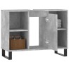 Armoire salle de bain gris béton 80x33x60cm bois d'ingénierie 630052630052