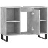 Armoire salle de bain gris béton 80x33x60cm bois d'ingénierie 630052630052