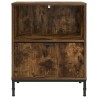 Cabinet de chevet avec tiroir 2 pcs Chêne fumé 49 x 36 x 61 cm 630058630058