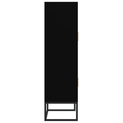 Buffet haut noir 70x35x125 cm bois d'ingénierie 630074630074