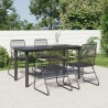 Ensemble à manger de jardin 5 pcs Noir Rotin PVC 630086630086