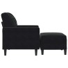 Fauteuil avec repose-pied Noir 60 cm Velours 630101630101