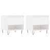 Tables basses 2 pcs blanc brillant 50x46x50cm bois d'ingénierie 630102630102