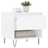 Tables basses 2 pcs blanc brillant 50x46x50cm bois d'ingénierie 630102630102