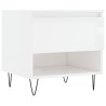 Tables basses 2 pcs blanc brillant 50x46x50cm bois d'ingénierie 630102630102