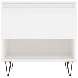 Tables basses 2 pcs blanc brillant 50x46x50cm bois d'ingénierie 630102630102