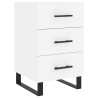 Table de chevet blanc 40x40x66 cm bois d'ingénierie 630103630103