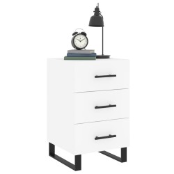 Table de chevet blanc 40x40x66 cm bois d'ingénierie 630103630103