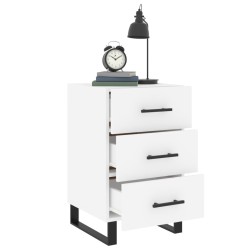 Table de chevet blanc 40x40x66 cm bois d'ingénierie 630103630103