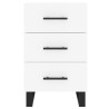 Table de chevet blanc 40x40x66 cm bois d'ingénierie 630103630103