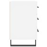 Table de chevet blanc 40x40x66 cm bois d'ingénierie 630103630103