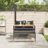 Ensemble de salle à manger de jardin 3 pcs avec coussins gris résine tressée 630106630106