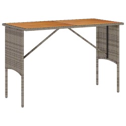 Ensemble de salle à manger de jardin 3 pcs avec coussins gris résine tressée 630106630106