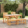 Ensemble de salle à manger pour jardin 4 pc Marron 630107630107