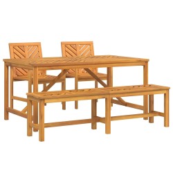 Ensemble de salle à manger pour jardin 4 pc Marron 630107630107