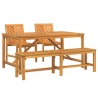 Ensemble de salle à manger pour jardin 4 pc Marron 630107630107