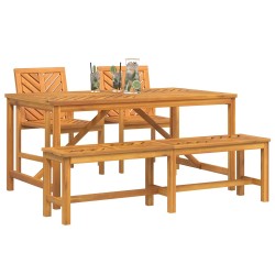 Ensemble de salle à manger pour jardin 4 pc Marron 630107630107
