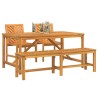 Ensemble de salle à manger pour jardin 4 pc Marron 630107630107