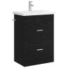 Ensemble de mobilier de salle de bain Chêne noir 630108630108