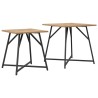 Ensemble de tables d'appoint 2 pc Chêne artisanal et noir 630110630110