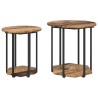 Ensemble de tables d'appoint avec étagère 2 pcs Marron 630111630111