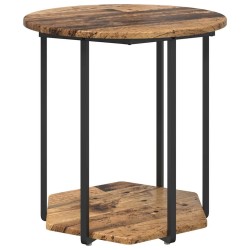 Ensemble de tables d'appoint avec étagère 2 pcs Marron 630111630111