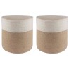 Ensemble de Pots à Plantes 2 pcs Naturel et Blanc Ø 28 x 28 cm 630112630112