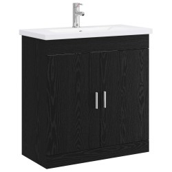 Ensemble de mobilier de salle de bain Chêne noir 630113630113