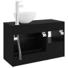 Ensemble de mobilier de salle de bain 2 pcs Chêne noir 630114630114
