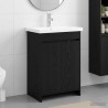 Ensemble de mobilier de salle de bain Chêne noir 630115630115