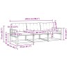 Ensemble de canapés d'extérieur 3 pcs Blanc et noir 630116630116