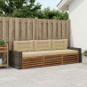 Ensemble de canapés d'extérieur 3 pcs Naturel et Beige 630118630118