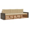 Ensemble de canapés d'extérieur 3 pcs Naturel et Beige 630118630118