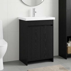 Ensemble de mobilier de salle de bain Chêne noir 630121630121
