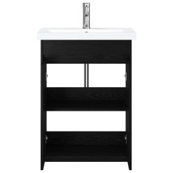 Ensemble de mobilier de salle de bain Chêne noir 630121630121
