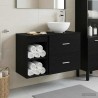 Ensemble de mobilier de salle de bain 2 pcs Chêne noir 630122630122