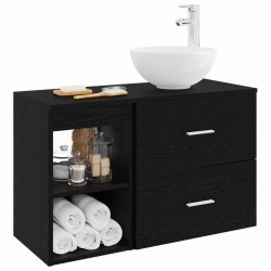 Ensemble de mobilier de salle de bain 2 pcs Chêne noir 630122630122