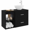 Ensemble de mobilier de salle de bain 2 pcs Chêne noir 630122630122