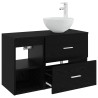 Ensemble de mobilier de salle de bain 2 pcs Chêne noir 630122630122