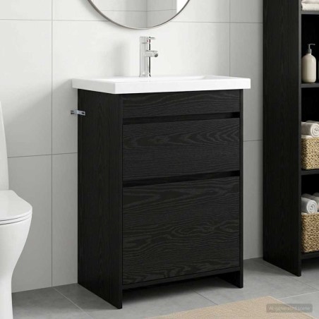Ensemble de mobilier de salle de bain Chêne noir 630123630123