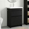 Ensemble de mobilier de salle de bain Chêne noir 630123630123