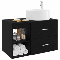 Ensemble de mobilier de salle de bain 2 pcs Chêne noir 630124630124