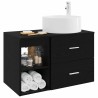 Ensemble de mobilier de salle de bain 2 pcs Chêne noir 630124630124