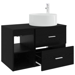 Ensemble de mobilier de salle de bain 2 pcs Chêne noir 630124630124
