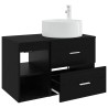 Ensemble de mobilier de salle de bain 2 pcs Chêne noir 630124630124