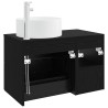 Ensemble de mobilier de salle de bain 2 pcs Chêne noir 630124630124