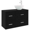 Ensemble de mobilier de salle de bain 2 pcs Chêne noir 630125630125